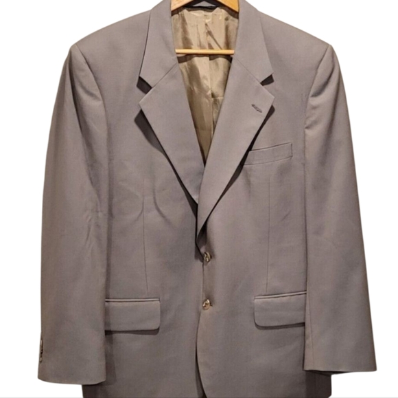 BURBERRYS Union Made Vintage Taupe Single Breasted Wool Blazer Suit Jacket - Picture 1 of 11